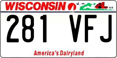 WI license plate 281VFJ