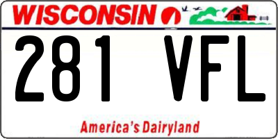 WI license plate 281VFL