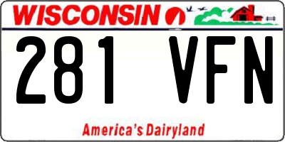 WI license plate 281VFN