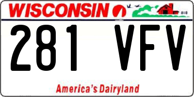 WI license plate 281VFV