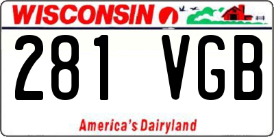 WI license plate 281VGB