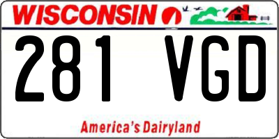 WI license plate 281VGD