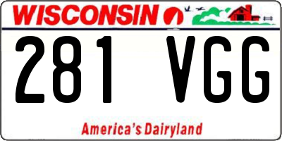 WI license plate 281VGG