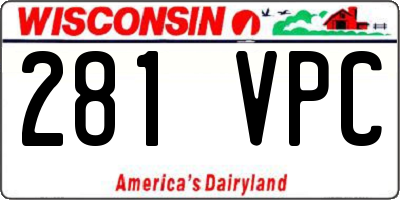 WI license plate 281VPC
