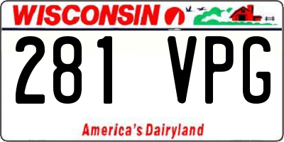 WI license plate 281VPG