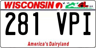 WI license plate 281VPI