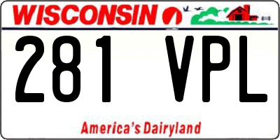 WI license plate 281VPL