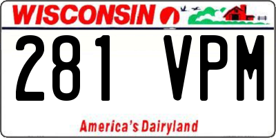 WI license plate 281VPM