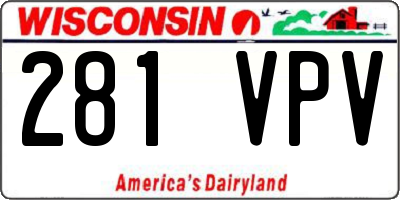 WI license plate 281VPV