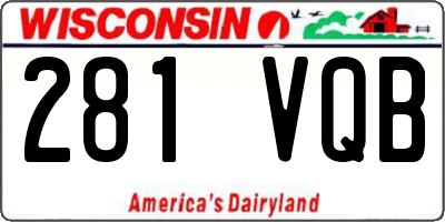 WI license plate 281VQB