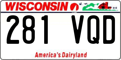 WI license plate 281VQD