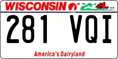 WI license plate 281VQI