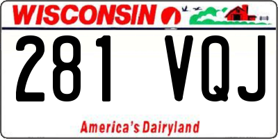 WI license plate 281VQJ