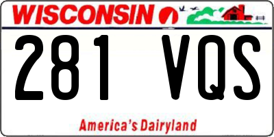 WI license plate 281VQS