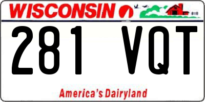 WI license plate 281VQT