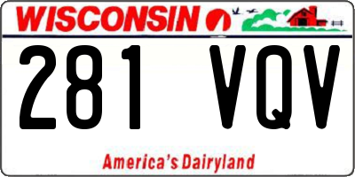 WI license plate 281VQV