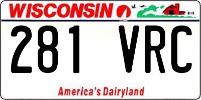 WI license plate 281VRC