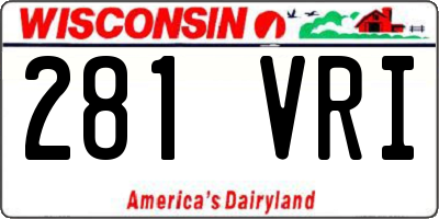 WI license plate 281VRI