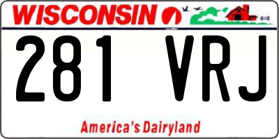 WI license plate 281VRJ