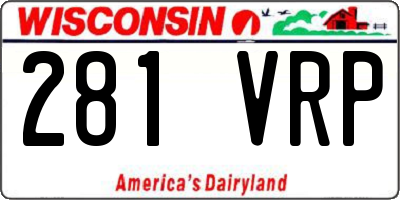 WI license plate 281VRP