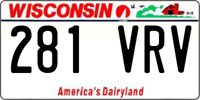 WI license plate 281VRV