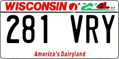 WI license plate 281VRY