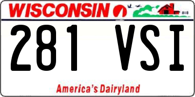 WI license plate 281VSI