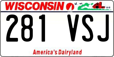 WI license plate 281VSJ