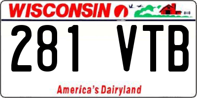 WI license plate 281VTB