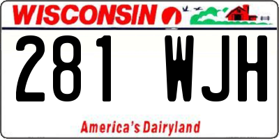 WI license plate 281WJH