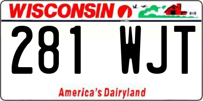 WI license plate 281WJT