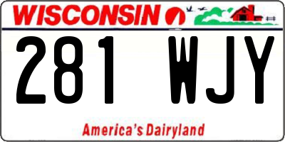 WI license plate 281WJY