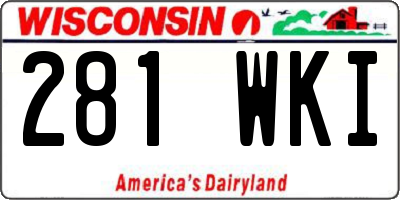 WI license plate 281WKI