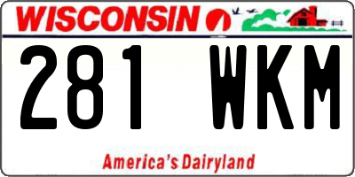 WI license plate 281WKM