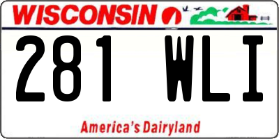 WI license plate 281WLI