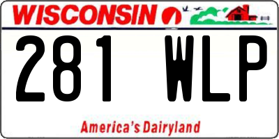 WI license plate 281WLP
