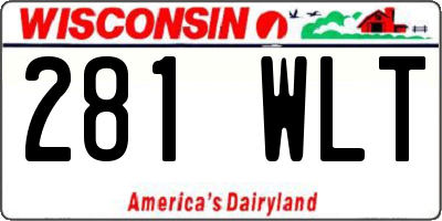 WI license plate 281WLT