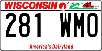 WI license plate 281WMO