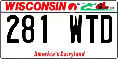 WI license plate 281WTD