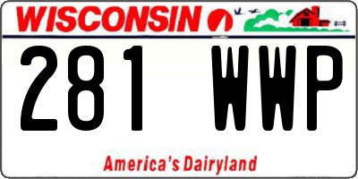 WI license plate 281WWP