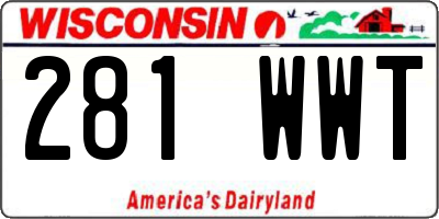 WI license plate 281WWT
