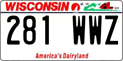 WI license plate 281WWZ