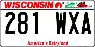 WI license plate 281WXA