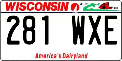 WI license plate 281WXE