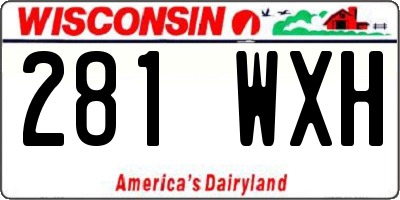 WI license plate 281WXH