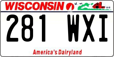 WI license plate 281WXI