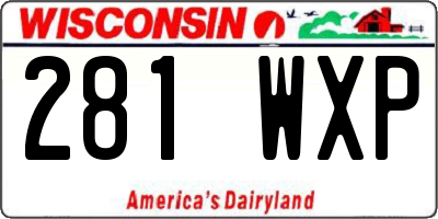 WI license plate 281WXP