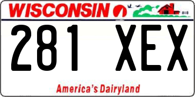 WI license plate 281XEX