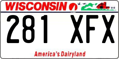 WI license plate 281XFX