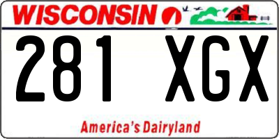 WI license plate 281XGX